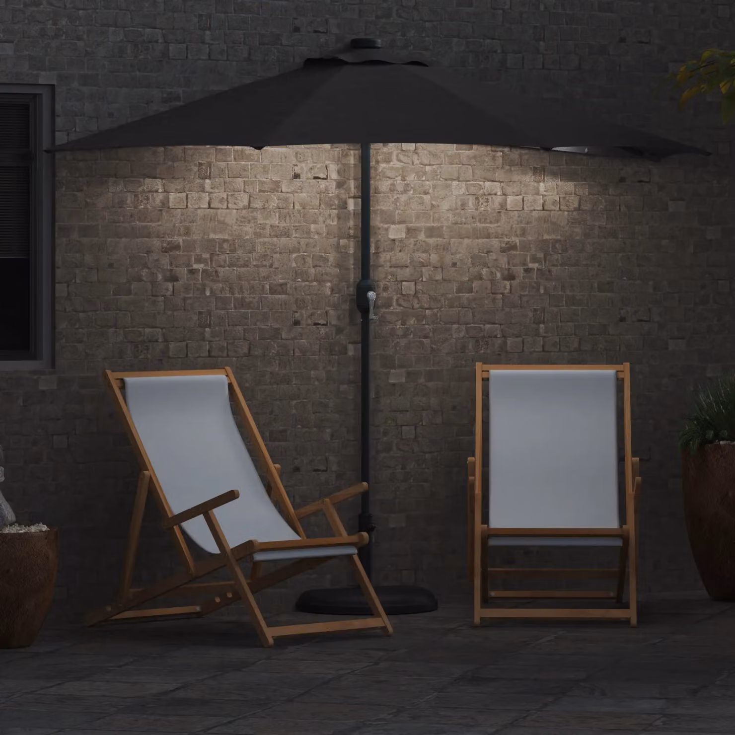 Berkfield Home Anthracite Large Garden Parasol with Aluminium Frame and Polyester Fabric – 3