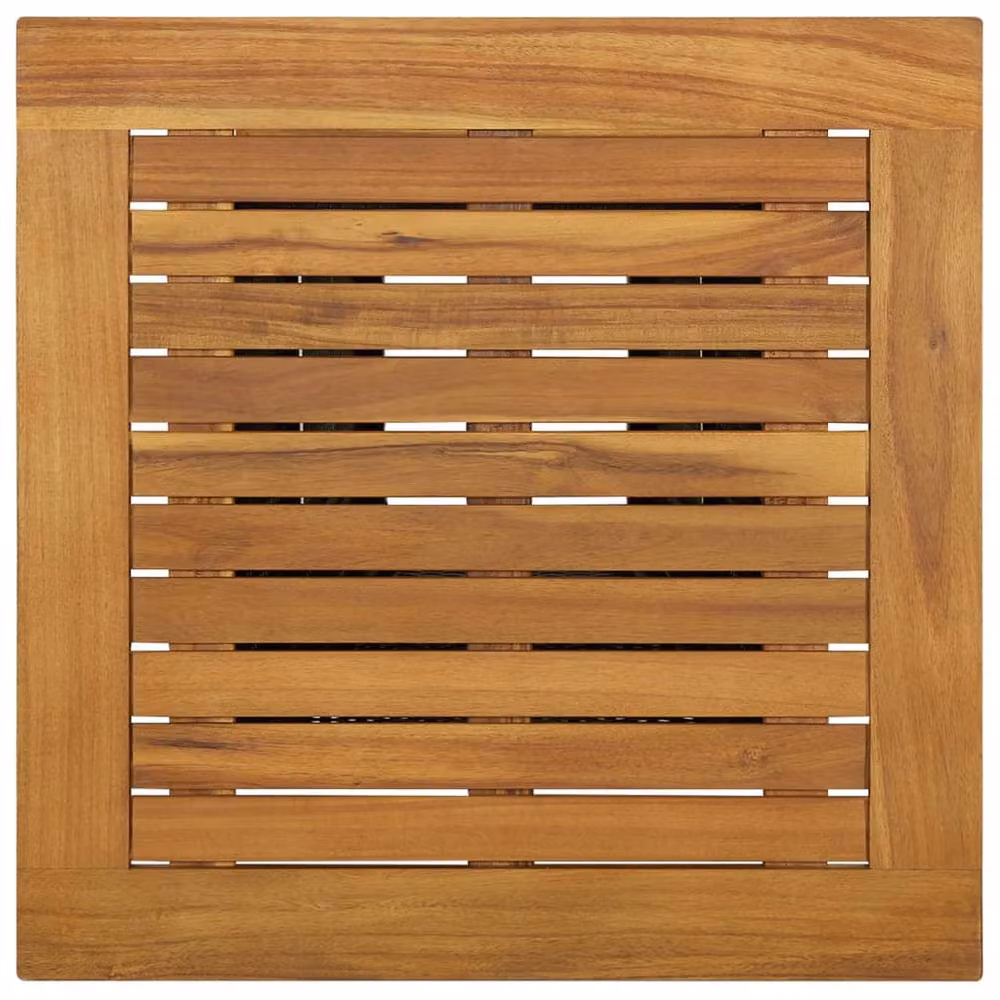 Berkfield Black Home Bar Table in Poly Rattan and Solid Acacia Wood, W/D/H: 60 x 60 x 110 cm – 3