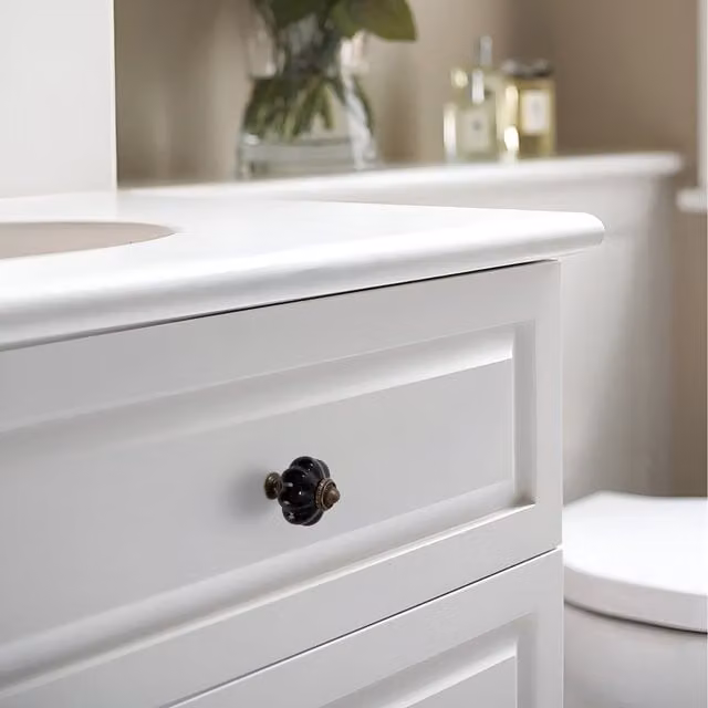 Lifeideas Set of 6 Black Ceramic Drawer Knobs