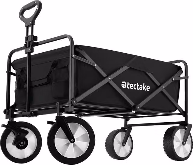 tectake Garden Trolley Leon in Black Steel – 1