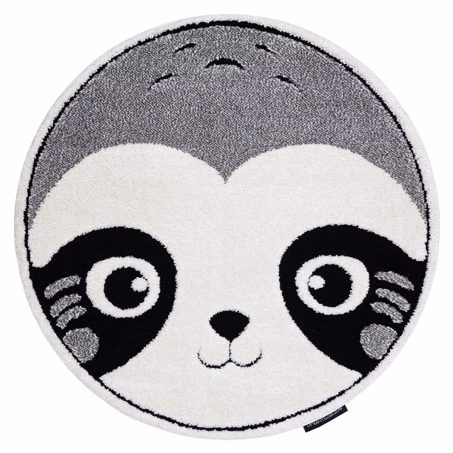 RugsX Modern Grey Childrens Round Animal Rug, Diameter: 140 cm – 2