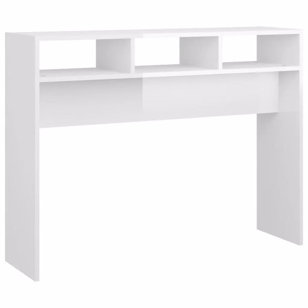 Berkfield Home Modern High Gloss White Console Table W/D/H: 105 x 30 x 80 cm – 2