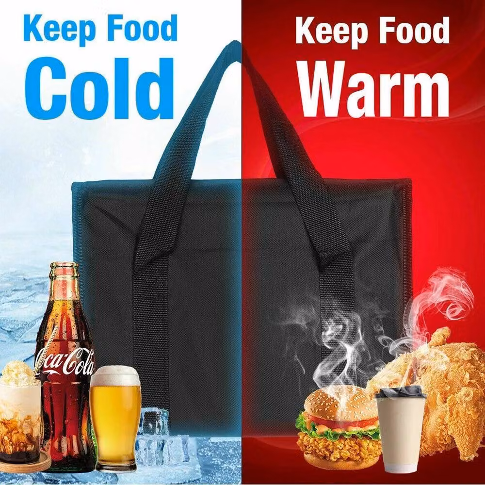 NESTLUNE 50L Insulated Food Delivery and Grocery Shopping Bag in Black – 3