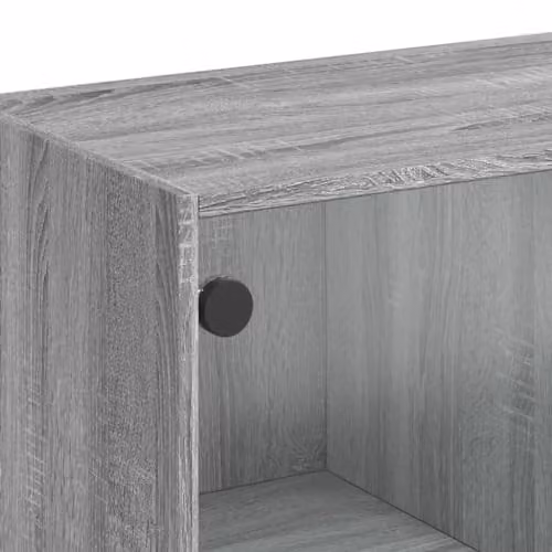 vidaXL Modern Grey Sonoma Highboard with Doors and Storage Cabinet – 2