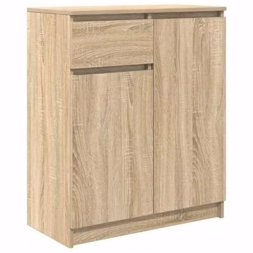vidaXL Sideboard with Drawer in Sonoma Oak, Brown Engineered Wood, W/D/H: 71 x 35 x 84 cm