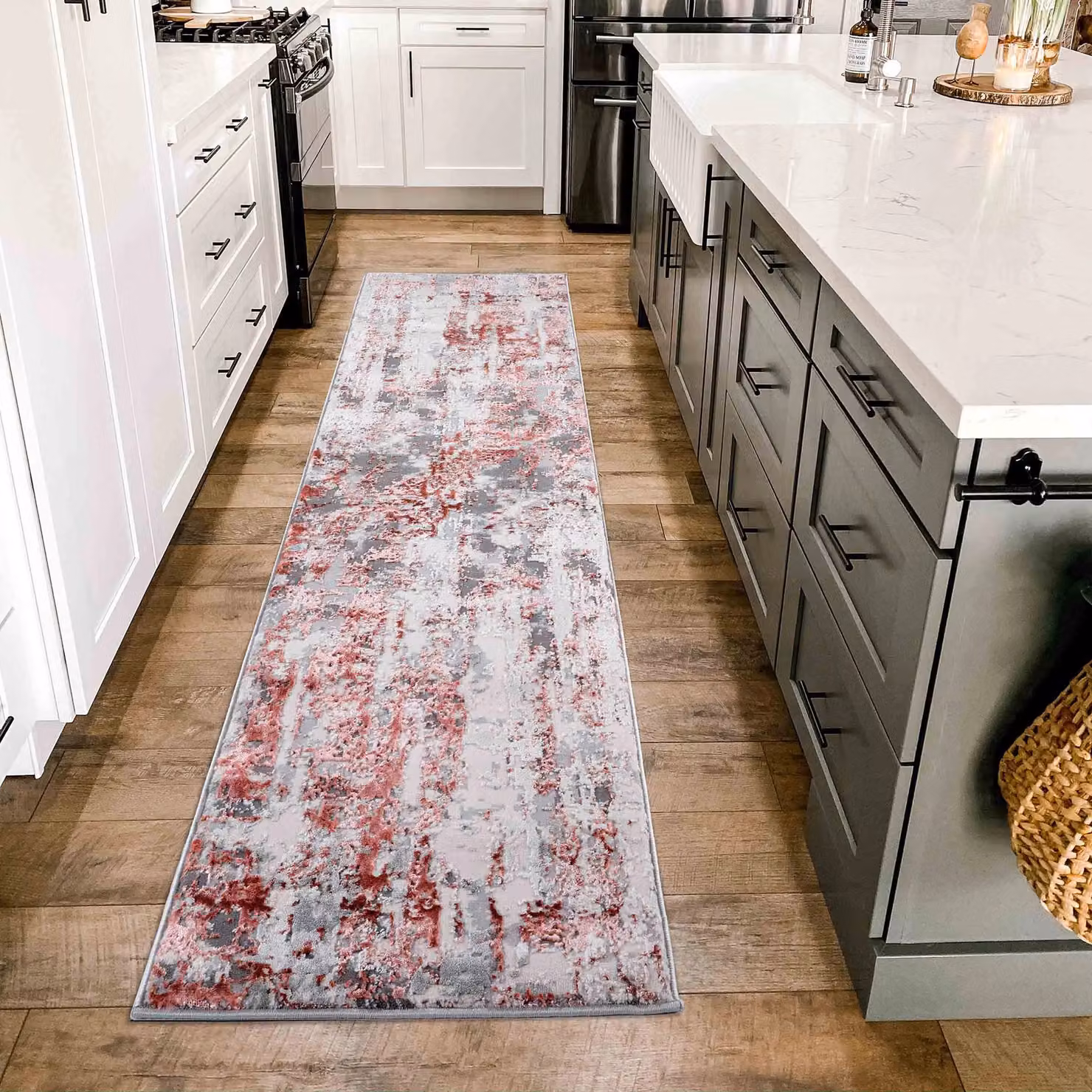 Desire Rugs Modern Styra Abstract Luxury Area Rug in Pink, W: 200 cm, D: 290 cm – 3
