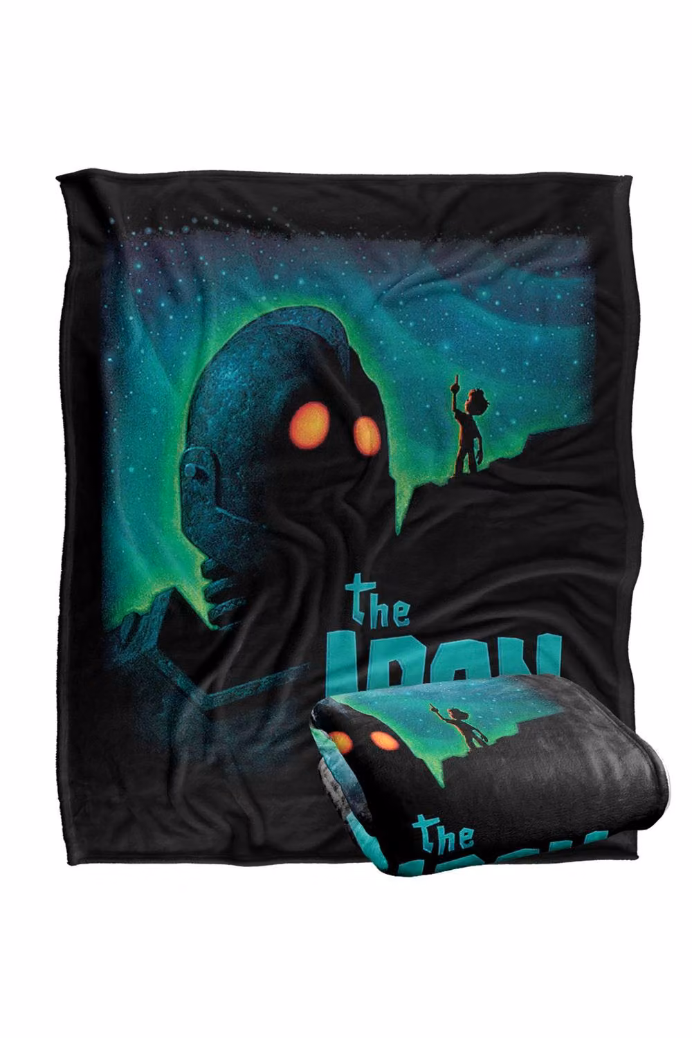 Warner Bros. Iron Giant Look To The Stars Super Soft Fluffy Polyester Throw Blanket, Blue Multicolour, Large – 2