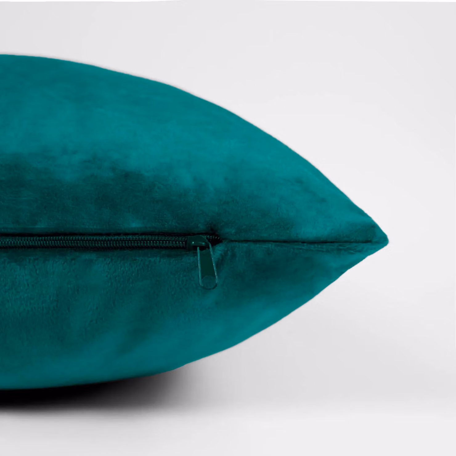 OHS Set of 4 Matte Velvet Cushion Covers in Teal, W/D/H: 45 x 45 x 45 cm – 3