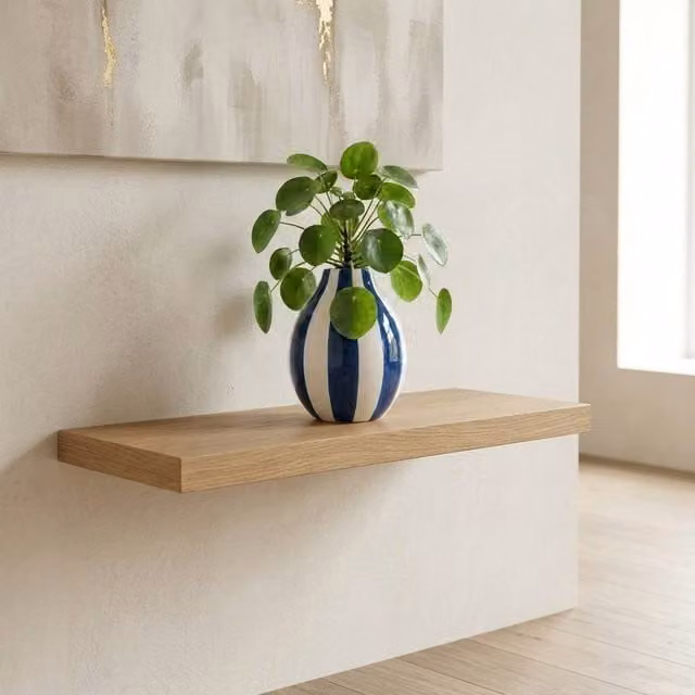 Garden Greatness Modern Blue Striped Ceramic Tabletop Decorative Vase