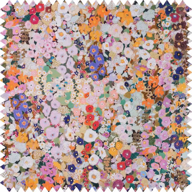 House of Hackney Hollyhocks Cotton Linen Spring Multicolour Fabric