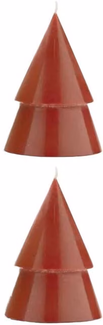 Originalhome Tree Christmas Candles, Pack of 2, Red