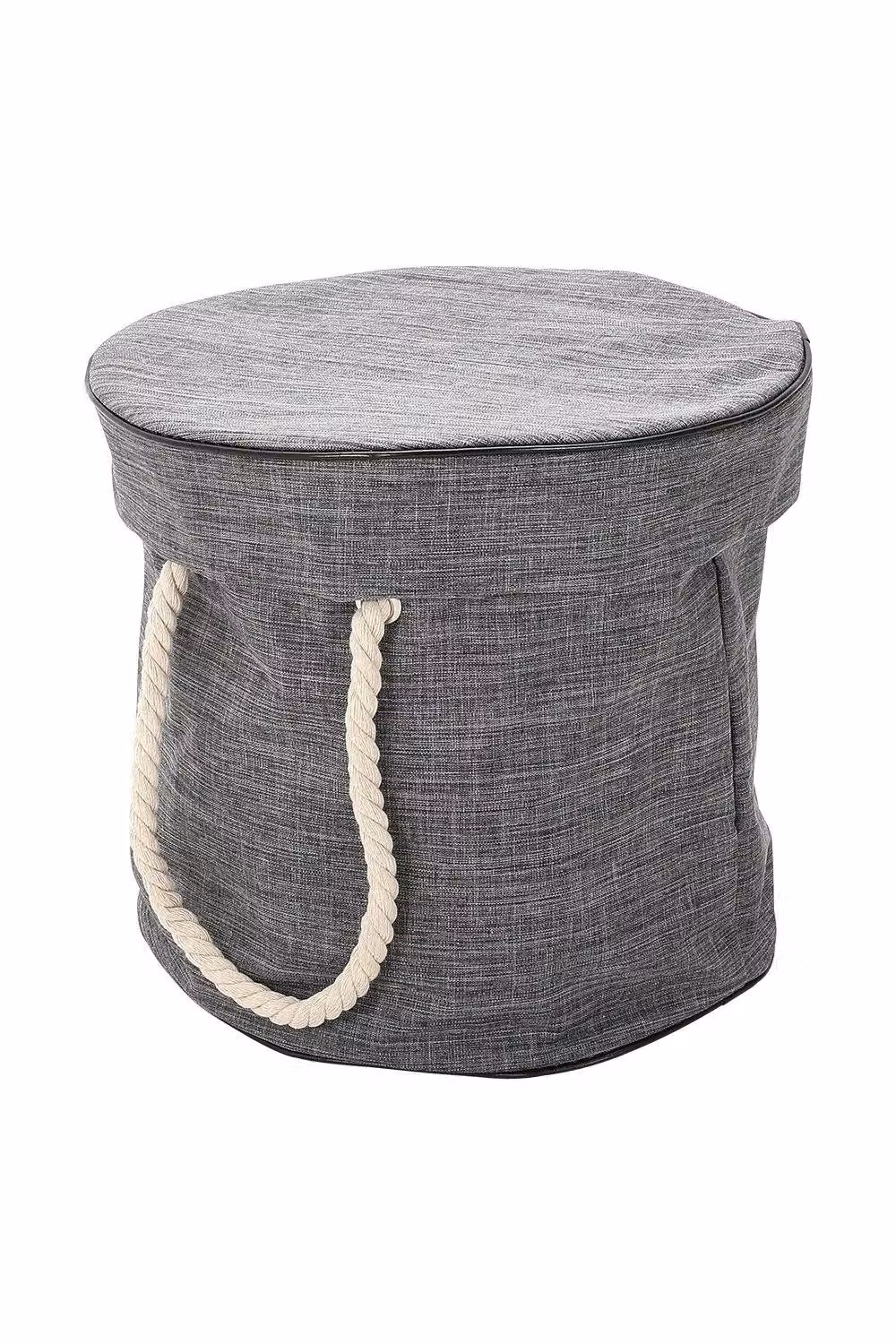 H&O Direct Toy Storage Basket with Play Mat in Grey with Lid and Handles – 3