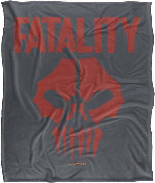 Warner Brothers Mortal Kombat Fatality Super Soft Silky Touch Throw Blanket in White, W: 152 cm, D: 127 cm
