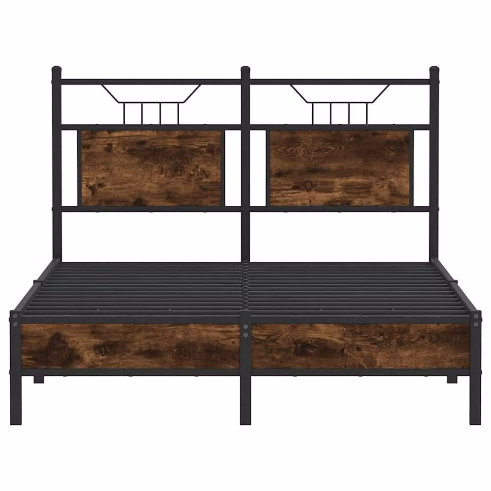 Berkfield Home Smoked Oak Small Double Bed Frame in Brown – 4