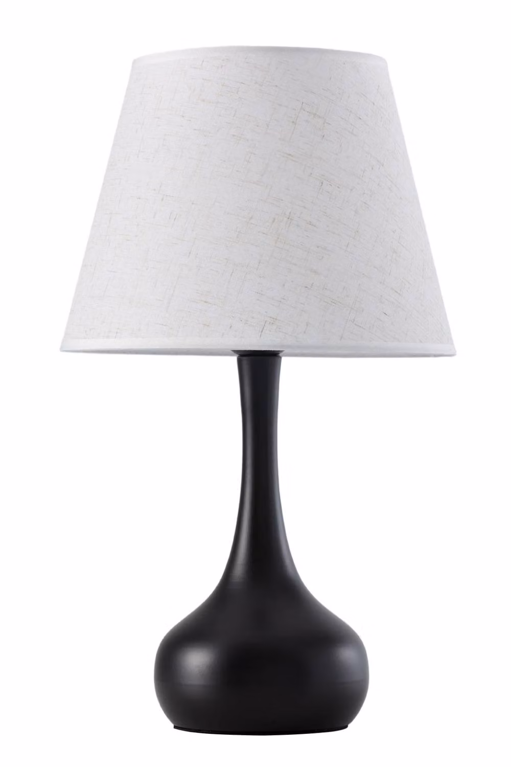 Living and Home Modern Table Lamp in Black with Fabric Cone Shade – 2