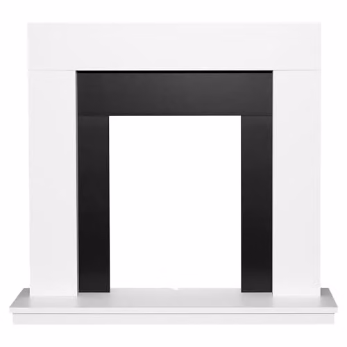 Adam Fires & Fireplaces Malmo Fireplace in White and Black – 1