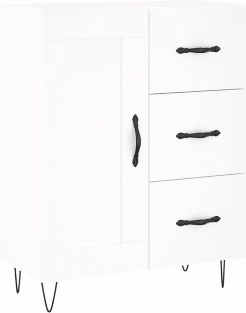 Berkfield Home Classic Sideboard in White, W/D/H: 69.5 x 34 x 90 cm – 1
