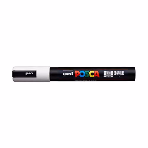 Posca White Marker Pen with Medium Bullet Tip 1.8-2.5mm