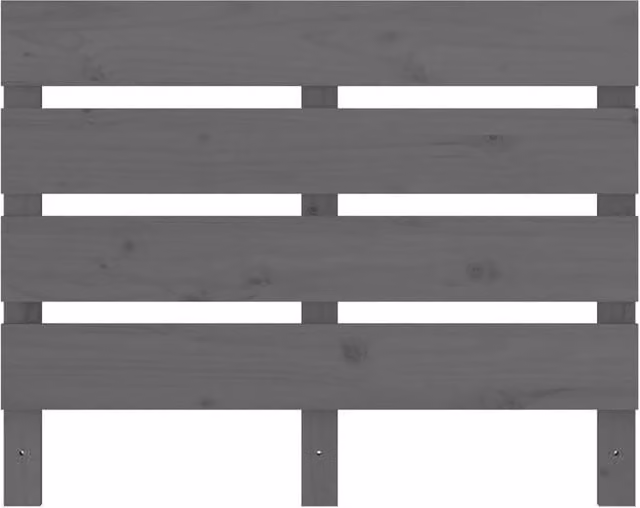 Berkfield Home Grey Solid Pine Wood Headboard, W/D/H: 100 x 3 x 80 cm – 1