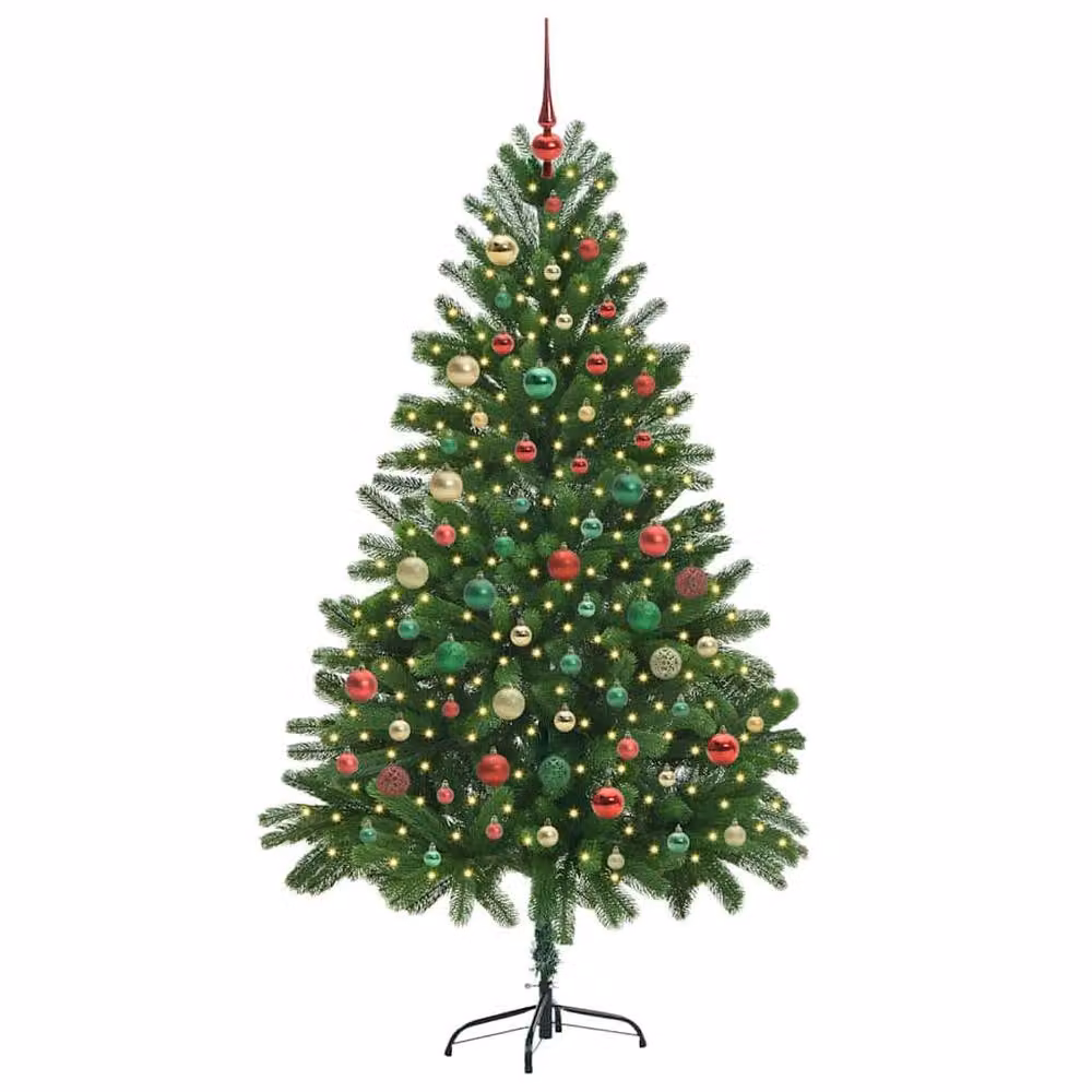 Berkfield Home Green PE Christmas Tree with 300 LEDs and Stand, Height: 180 cm – 3