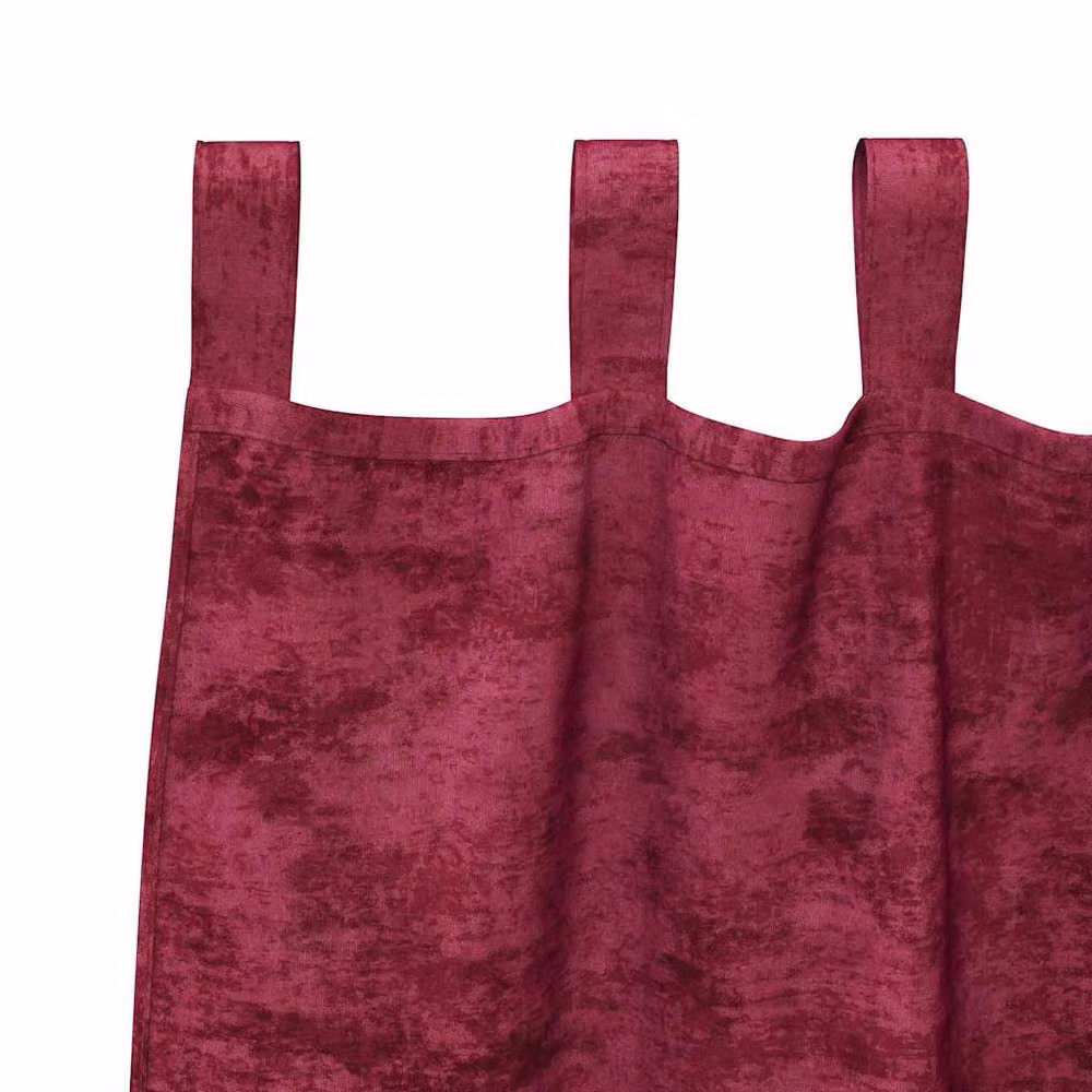 Berkfield Home Velvet Eyelet Curtains, 2 Pack, Red, H 175 x W 140 cm – 5