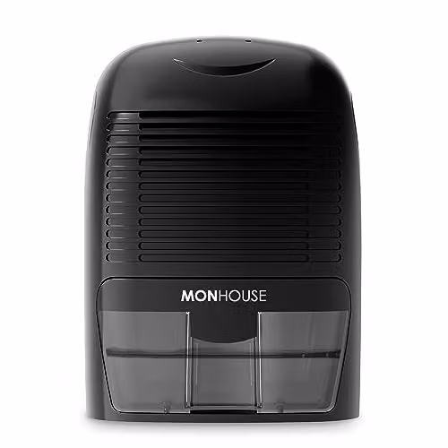 MONHOUSE Portable Compact Quiet Mini Air Dehumidifier and Electric Mould Remover, Black – 2