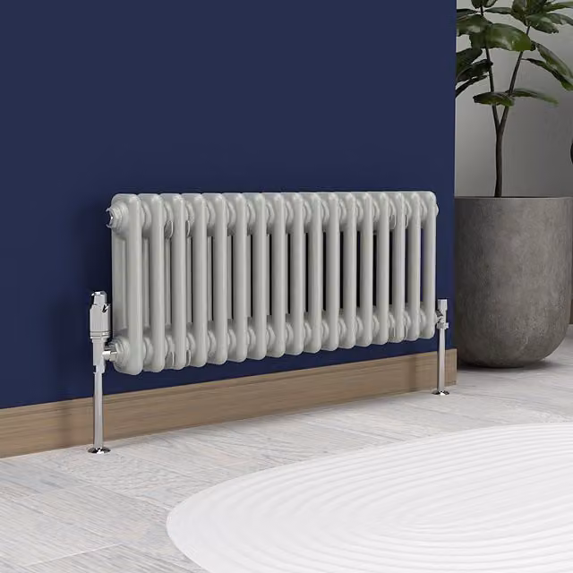Lux Heat Horizontal Column Radiator in Dove Grey, 2 Column, W: 30.0 cm, H: 78.5 cm