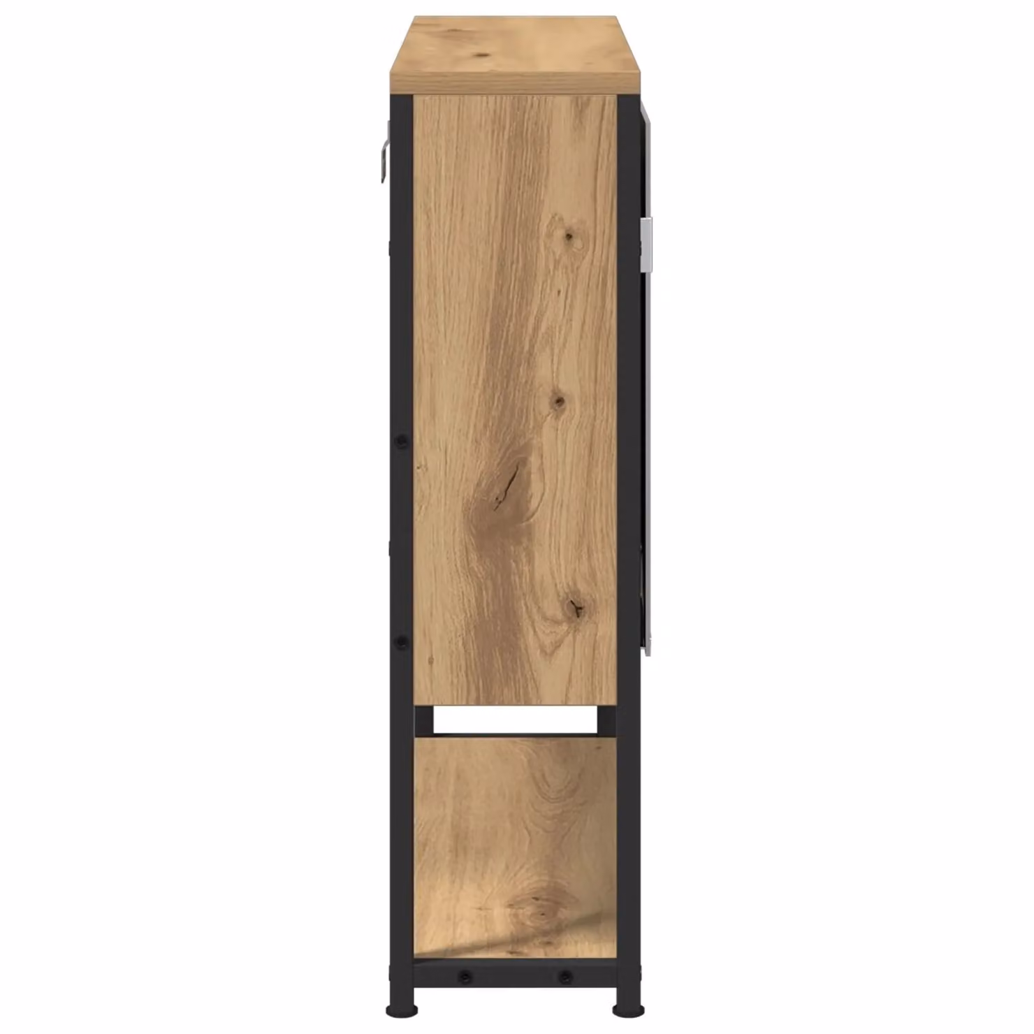 Berkfield Home Artisan Oak Bathroom Mirror Cabinet, Brown, W: 60 cm, H: 60 cm, D: 16 cm – 4