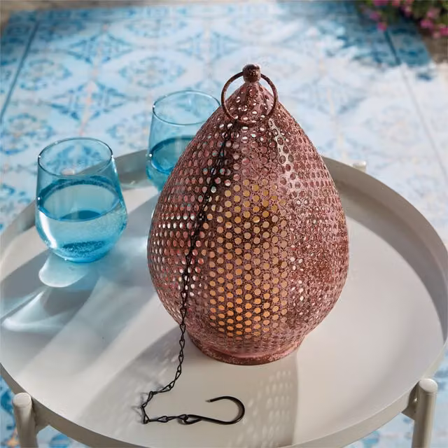 Luxform Tripolis USB Rechargeable LED Hanging Table Light in Pink