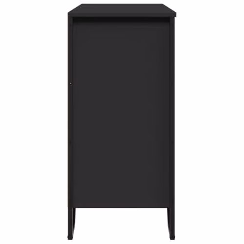vidaXL Modern Black Sideboard in Matt MDF and Metal, W/D/H: 91 x 35.5 x 74.5 cm – 5