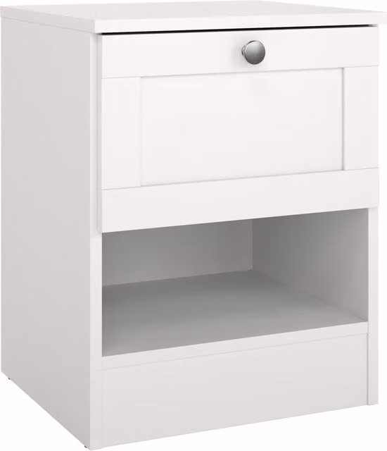 Furniture To Go Brande Nightstand with 1 Drawer in White