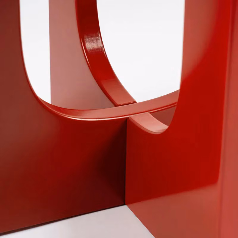 Scottish Everlastings Ltd Red Round Side Table W/D/H: 40 x 40 x 50 cm – 3