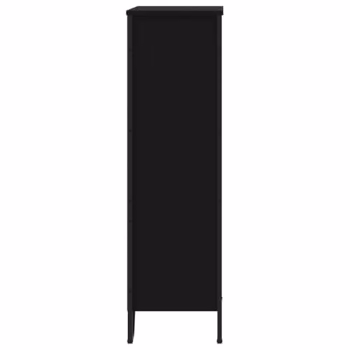 vidaXL Modern Black Bookcase with Back Panel, W/D/H: 80 x 31 x 106 cm – 5