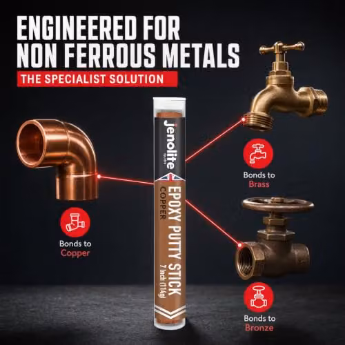 JENOLITE Epoxy Putty Repair Stick in Copper Brown, 112g – 2