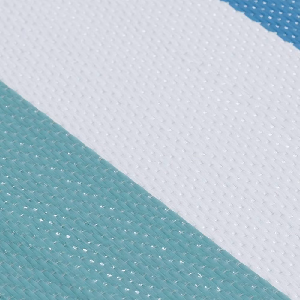 THE RUGS Reversible Weatherproof Striped Rainbow Outdoor Garden Patio Rug in Blue and Multicolour, W/D: 120 x 160 cm – 3