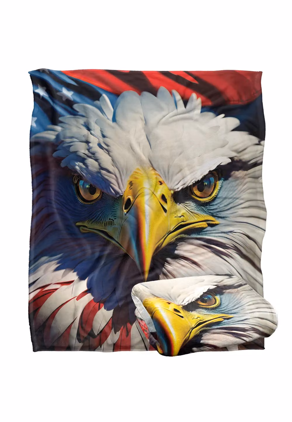 JQ Licensing James Piazza Red, White and Blue Eagle Silky Touch Super Soft Fleece Throw Blanket W: 152 cm, D: 127 cm – 6