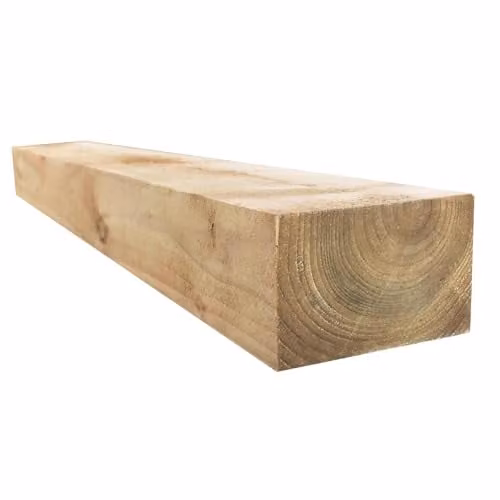 Snowdon Brown Timber Treated Garden Sleepers, 10 Pack, H x W x D: 1200 x 150 x 100 mm