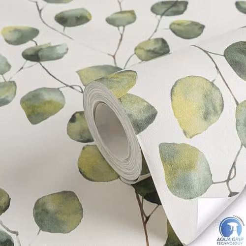 Livingwalls DESIGNDROP Floral Non-Woven Wallpaper in White and Green, W: 0,53 m, L: 10,05 m – 2