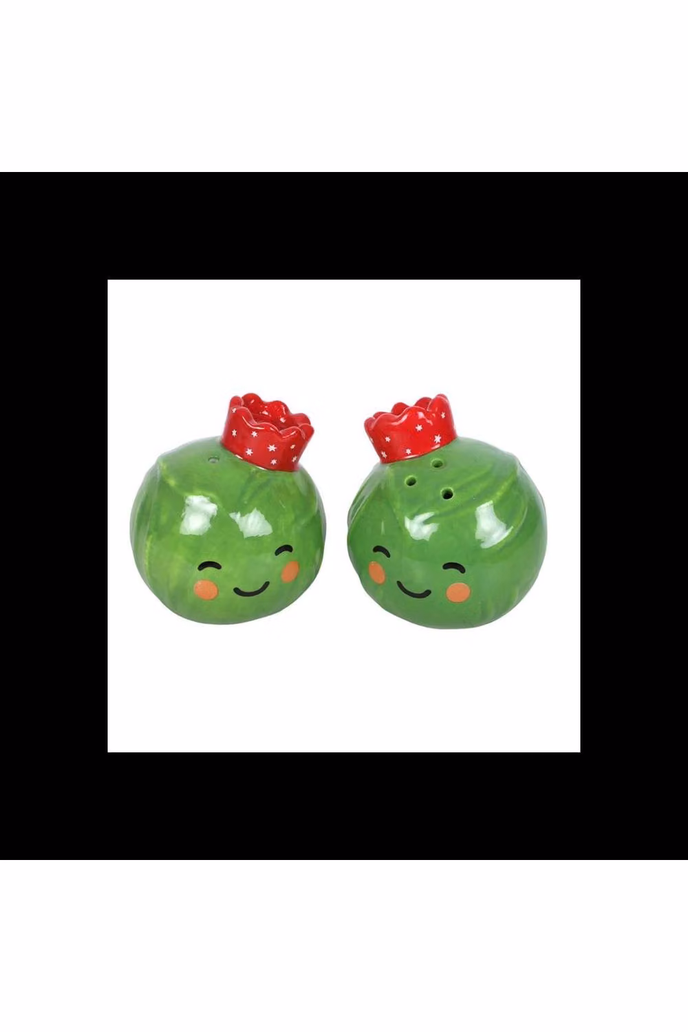 KDMD Brussels Sprout Ceramic Salt and Pepper Shakers, Set of 2, Green – 2