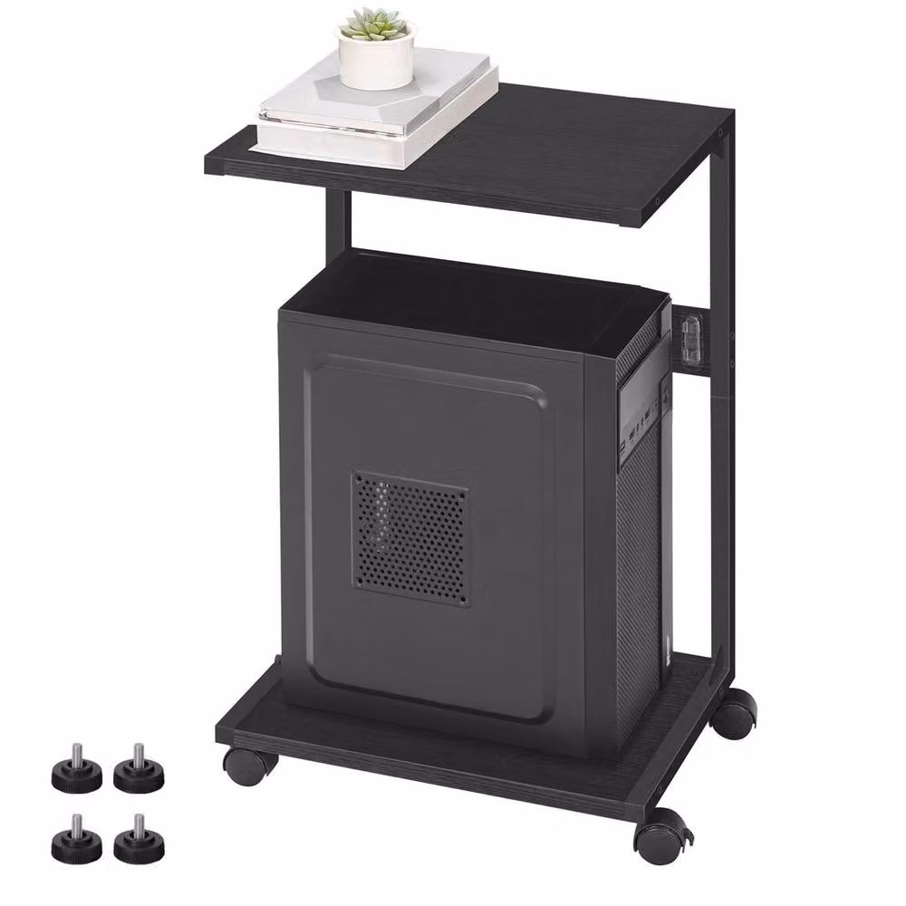 SPETLEK Metal PC Trolley with Lockable Castors in Black – 4