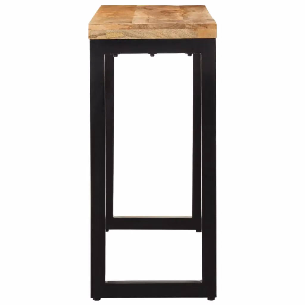 Berkfield Home Mango Wood Console Table in Brown, W/D/H: 110 x 35 x 76 cm – 2