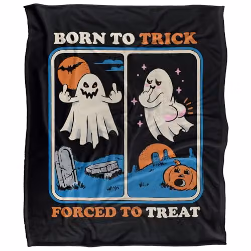 Steven Rhodes Born To Trick Super Soft Fleece Throw Blanket, Multicolour, W: 152 cm, D: 127 cm – 5