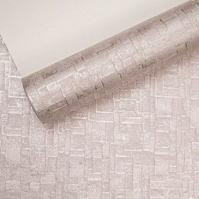 Arthouse Abstract Geometric Modern Grey and Gold Textured Wallpaper Roll