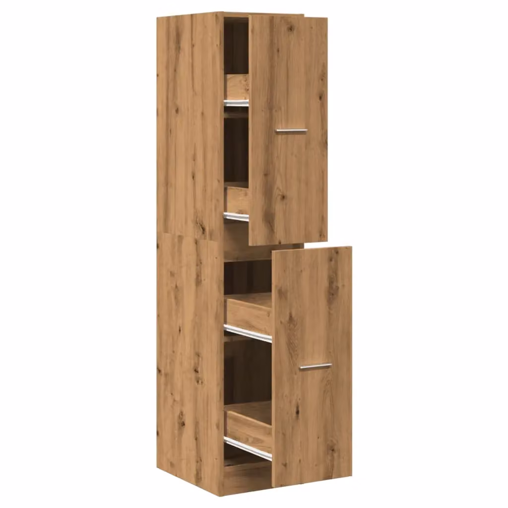 Berkfield Home Apothecary Cabinet Artisan Oak in Brown, W: 30 cm, D: 30 cm, H: 144.5 cm – 2