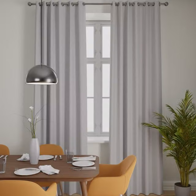 Terrys Made to Measure Blackout Fabric Panel Curtain in Champagne with Eyelets