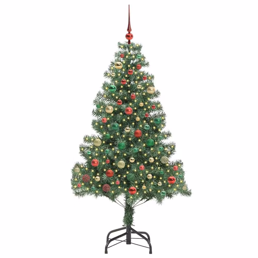 Berkfield Home Green PVC Christmas Tree with 300 LEDs and Stand, Height: 180 cm – 3