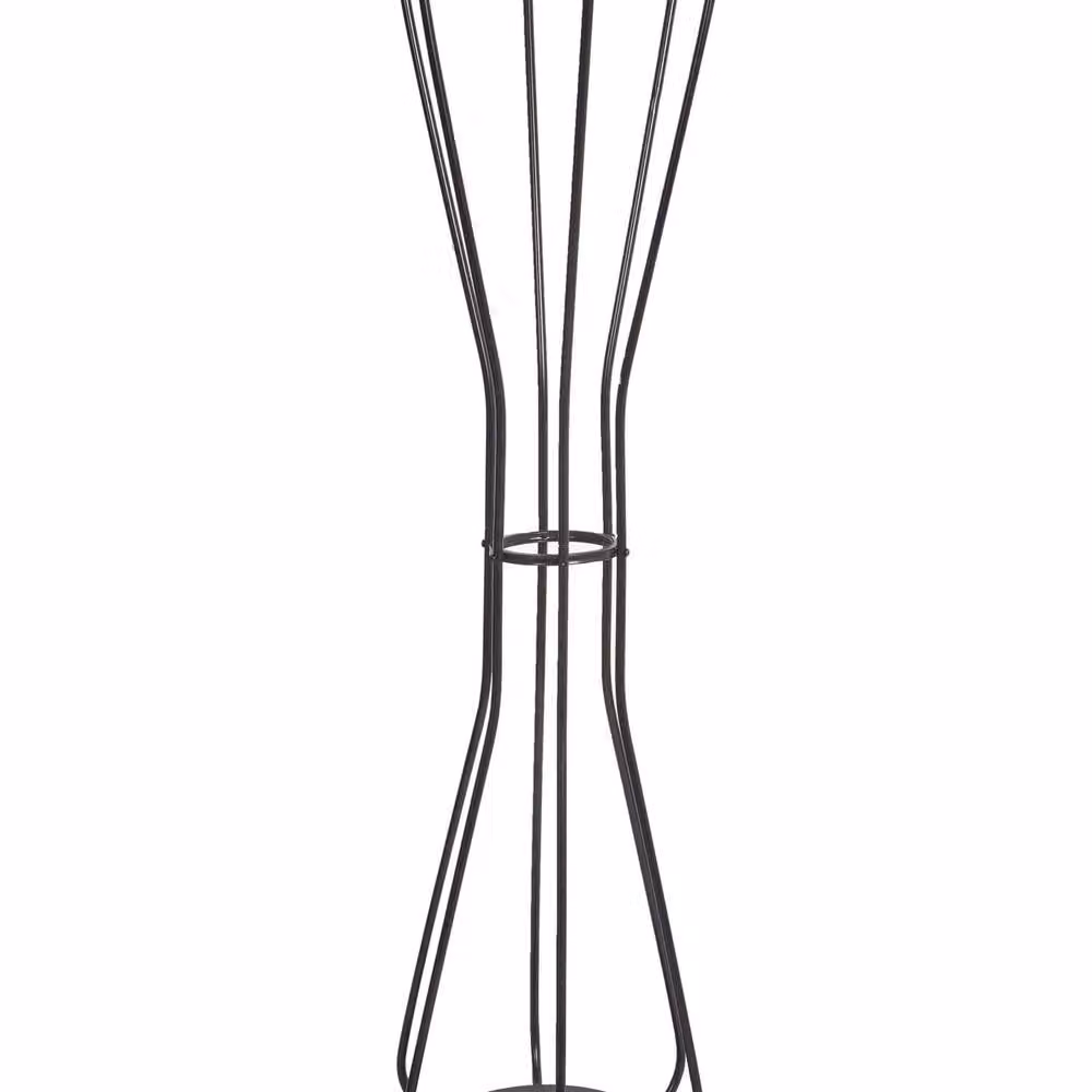 Wyld and Coco Black Metal Post Tree Coat Stand with Distributed Point Hooks, Height: 165 cm – 2