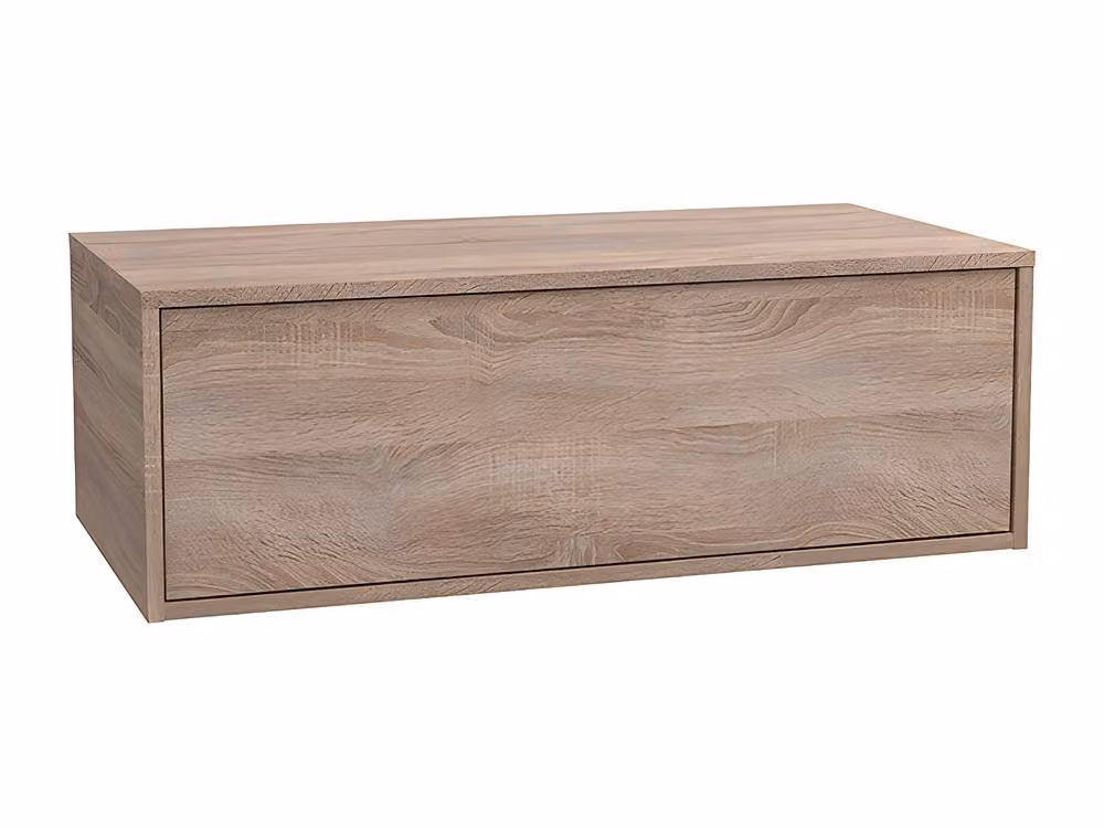 Vente-unique TEANA II Wall-Mounted Vanity Unit in Light Oak, Beige, W/D/H: 94 x 47 x 32 cm – 2