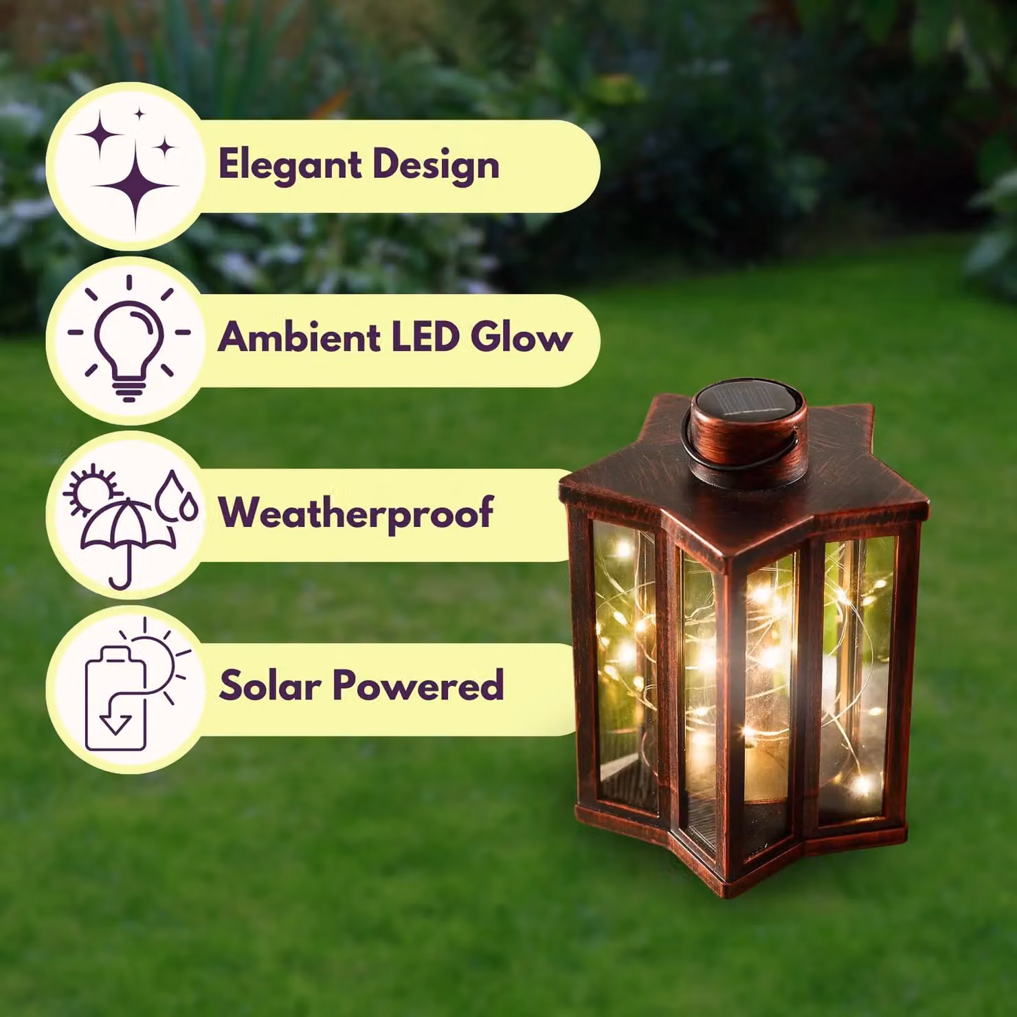 Marco Paul Solar Firefly Star Lanterns, 2 Pack, Bronze – 4