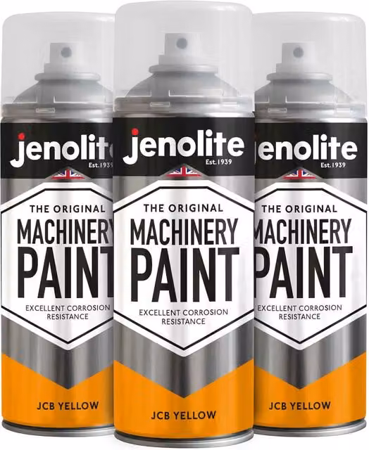 Jenolite Scuff Resistant Opaque Machinery Paint in JCB Yellow, 3 l